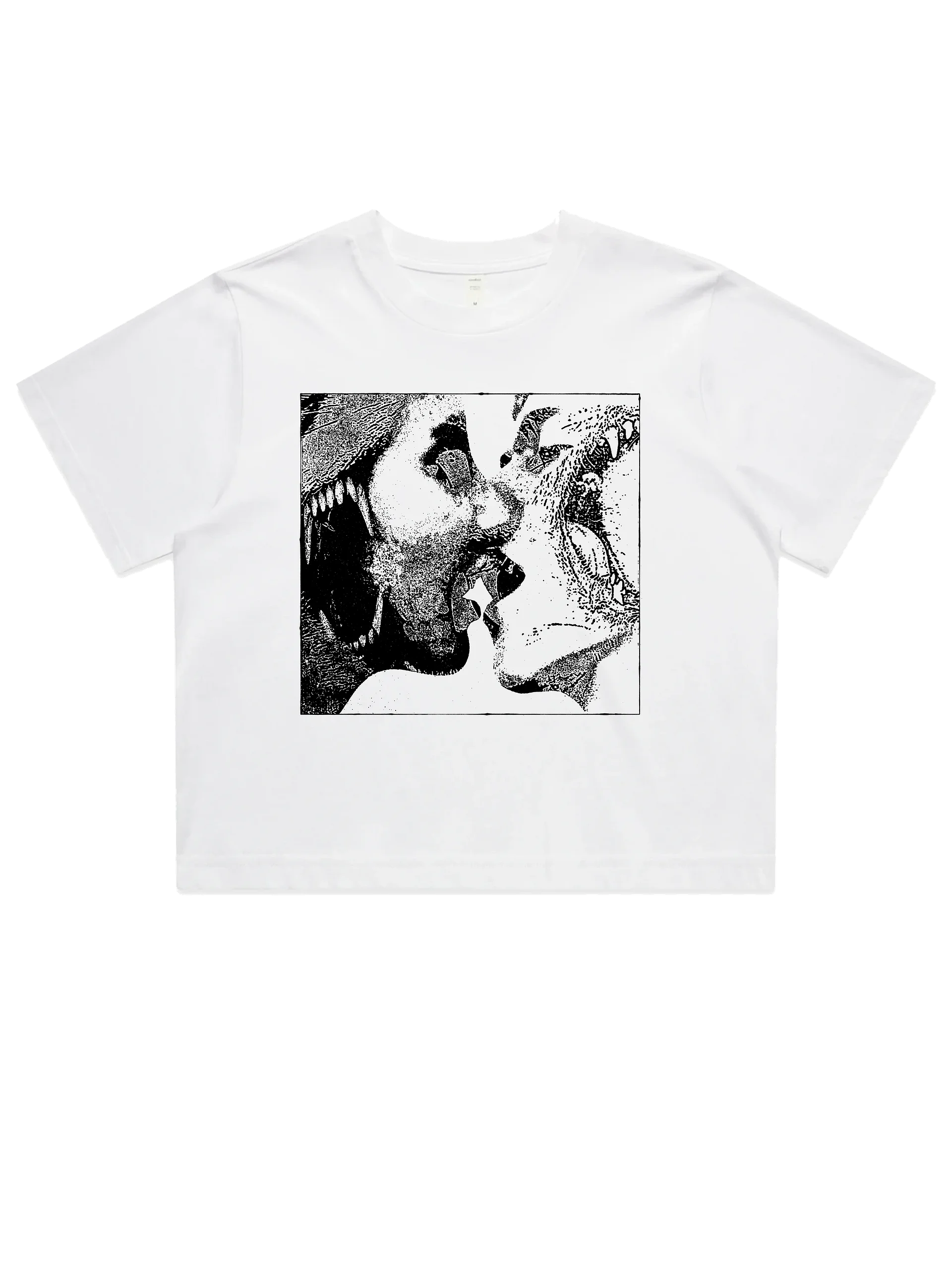 LOVE AND RAGE - WHITE CROP TEE product image (1)