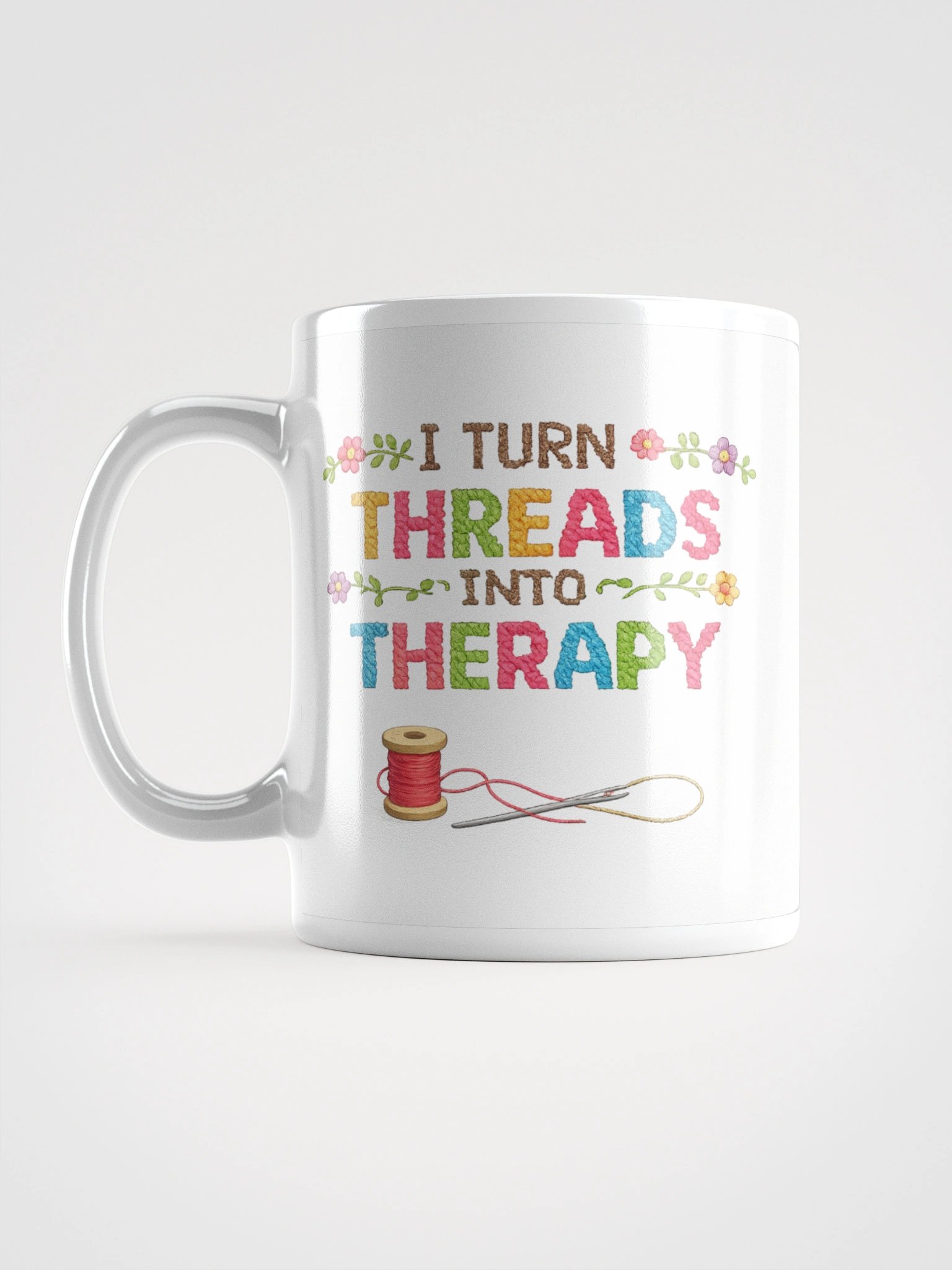 I turn threads into therapy Mug product image (2)