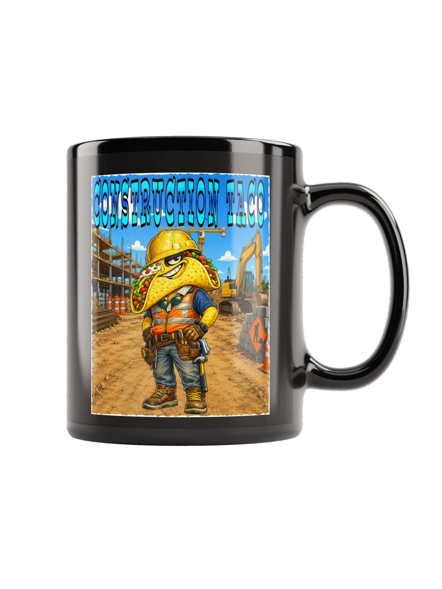 Construction Taco Black Mug - The Taco Family product image (6)