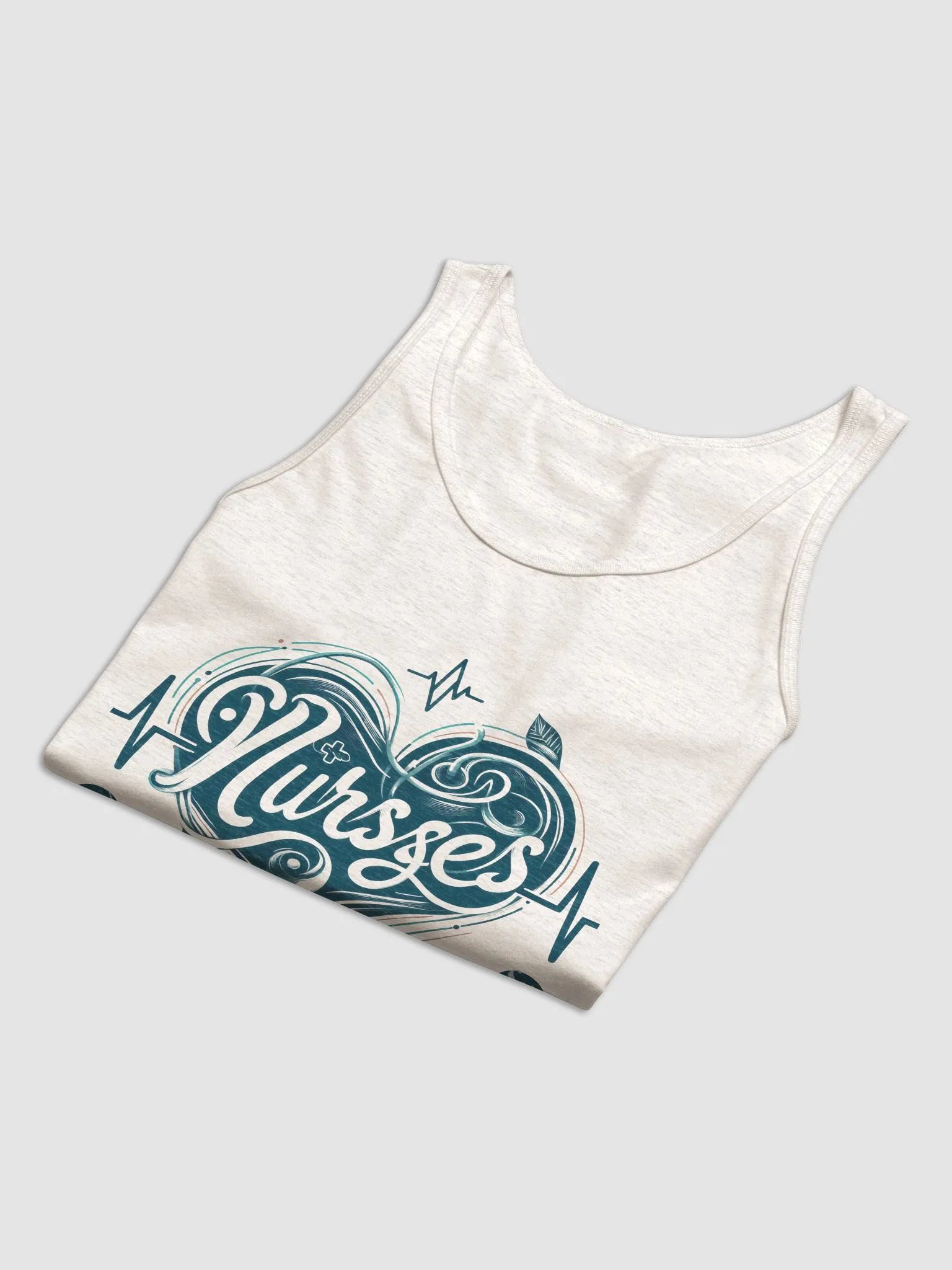 the heart of healthcare, Nurse Heartbeat Jersey Tank product image (7)