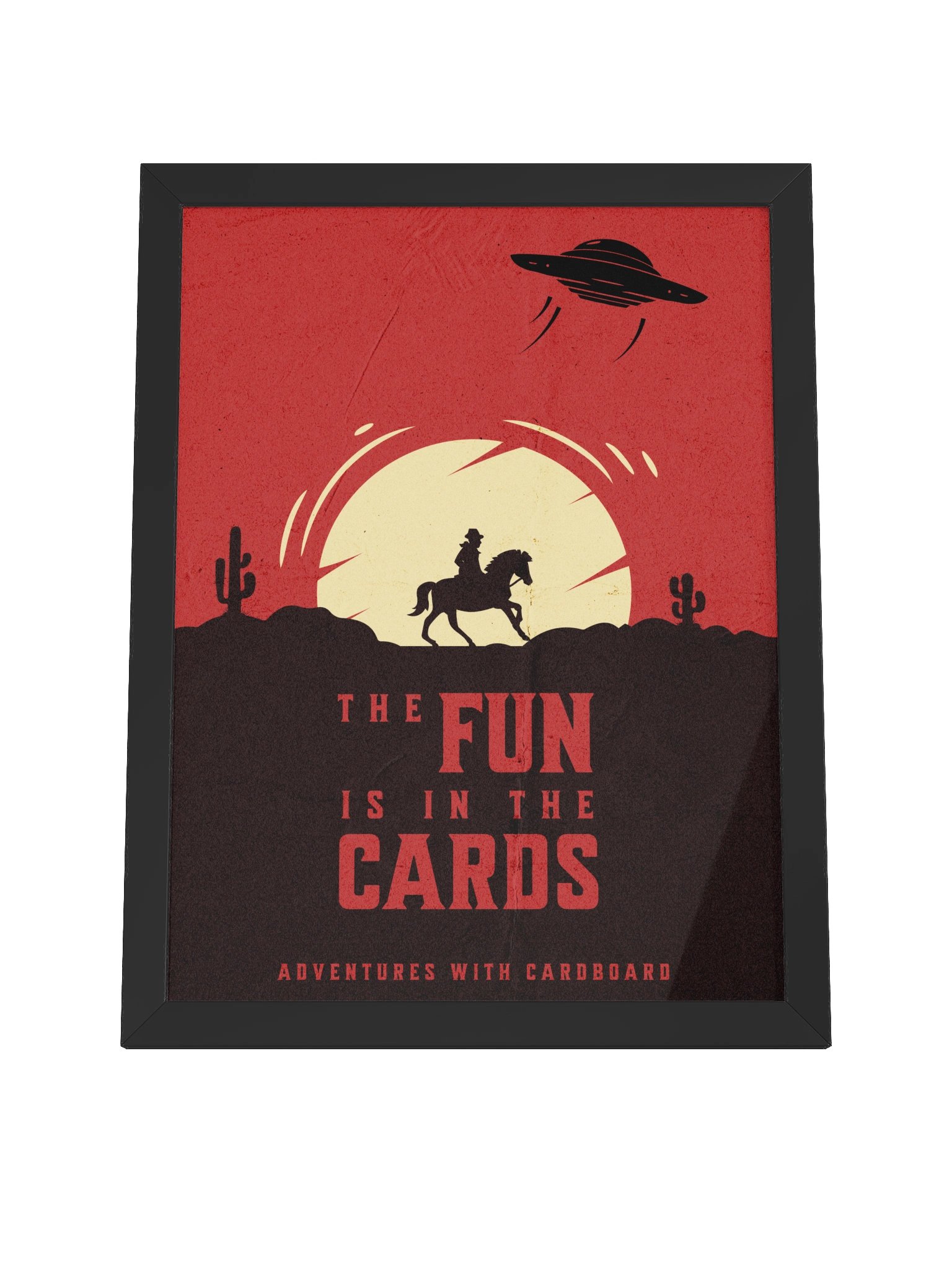 Cowboy UFO Movie Poster Board Game Room Poster - FRAMED product image (20)