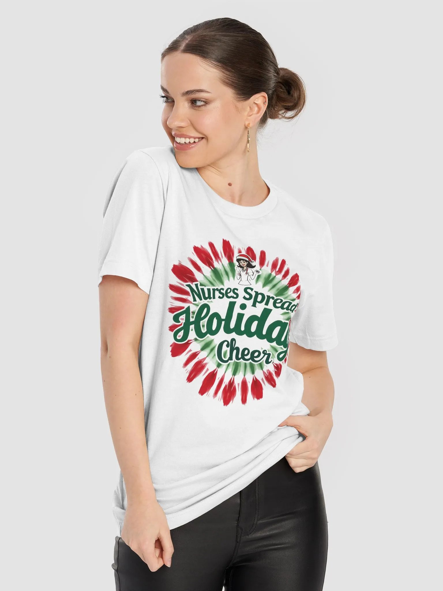 Holiday Cheer Nurses Wreath Tee product image (74)