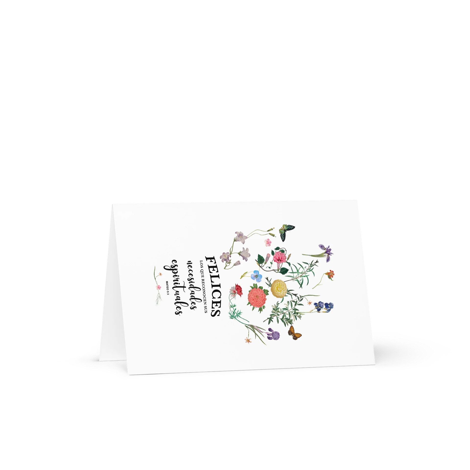 Tarjeta "Felices Los Que Reconocen Sus Necesidades Espirituales" | Mateo 5:3 product image (2)