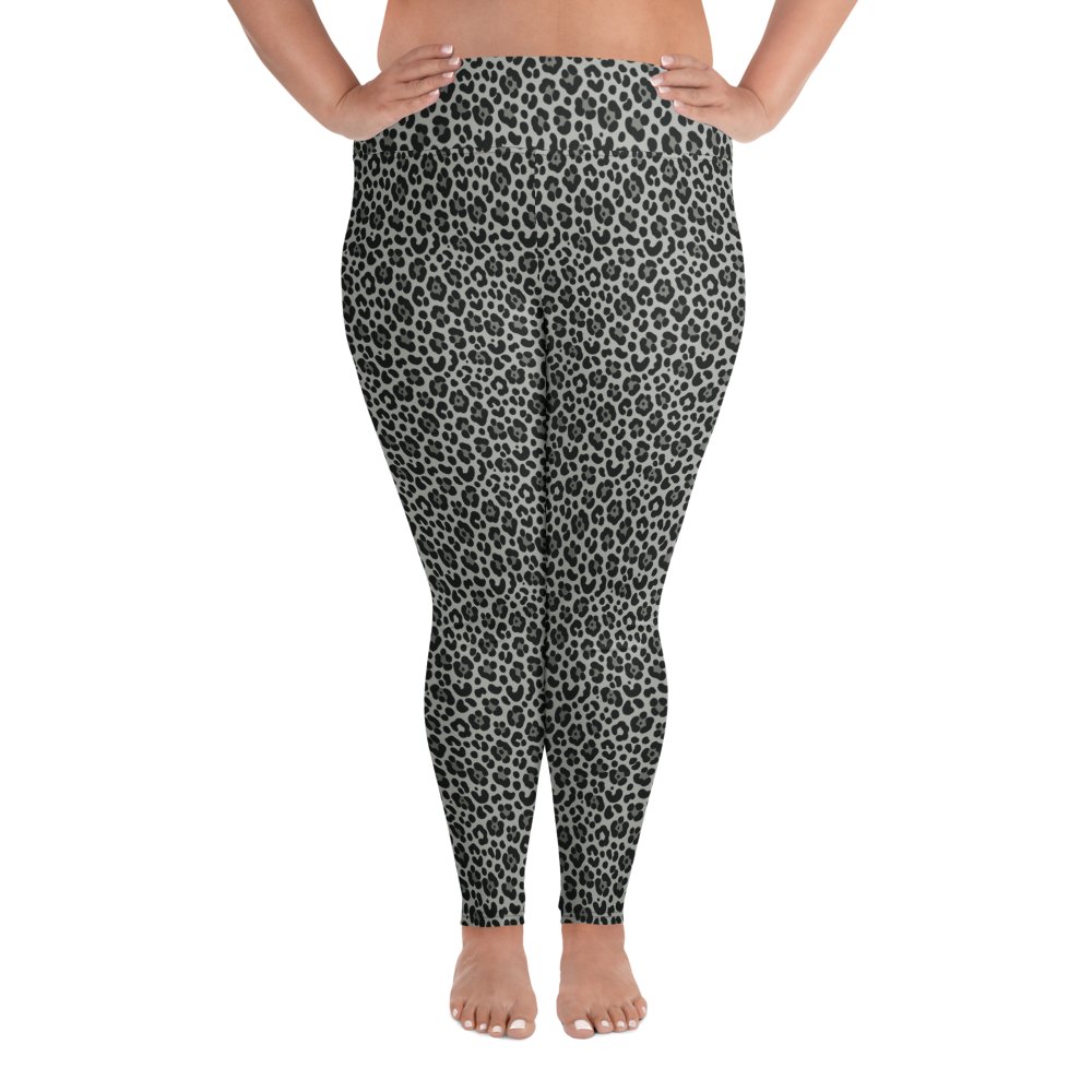 Bold Snow Leopard Print Plus Size Leggings product image (1)