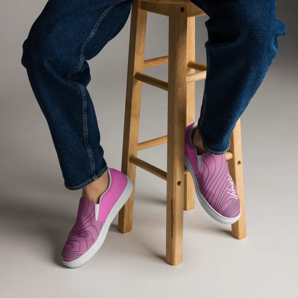 Pink Wave Men's Canvas Slip-Ons product image (3)