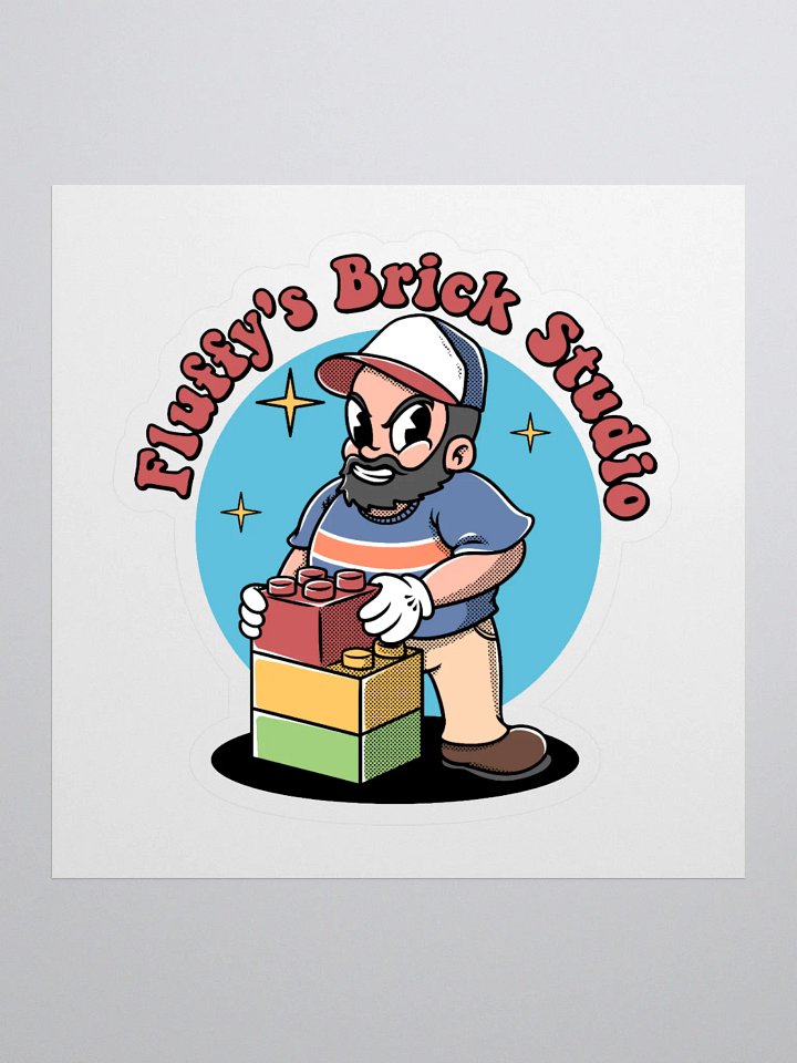 Brick Builder Fluffy Sticker product image (1)