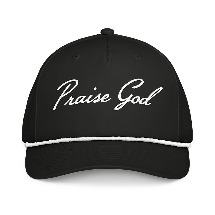 PRAISE GOD ESSENTIAL GOLF ROPE HAT - BLACK product image (1)