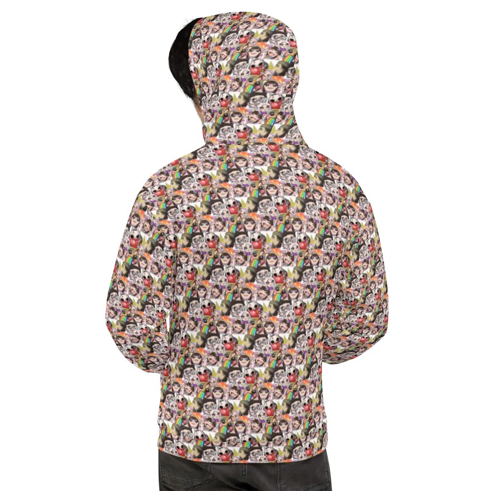 Emote All Over Pattern Hoodie product image (1)