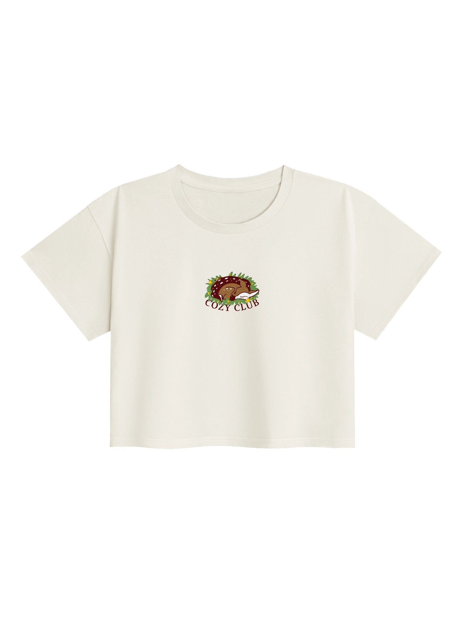 "Cozy Club" Embroidered Cropped Top product image (1)