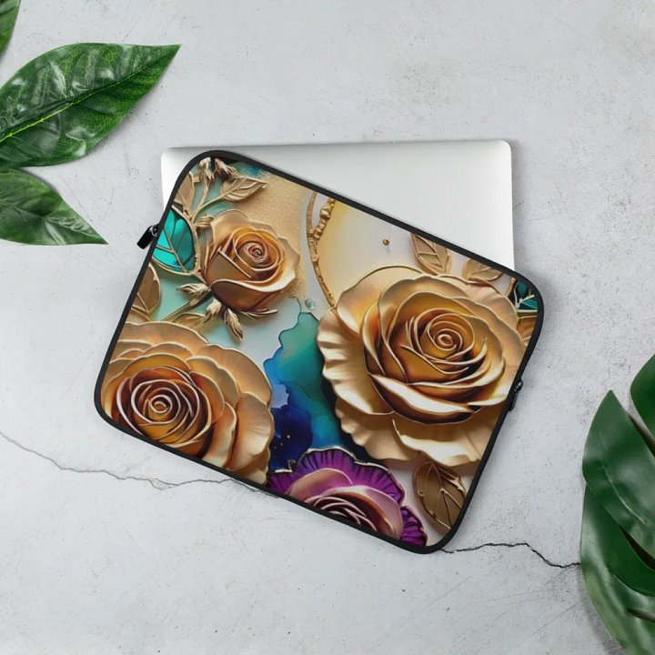 Golden Rose Luxe Laptop Sleeve product image (3)
