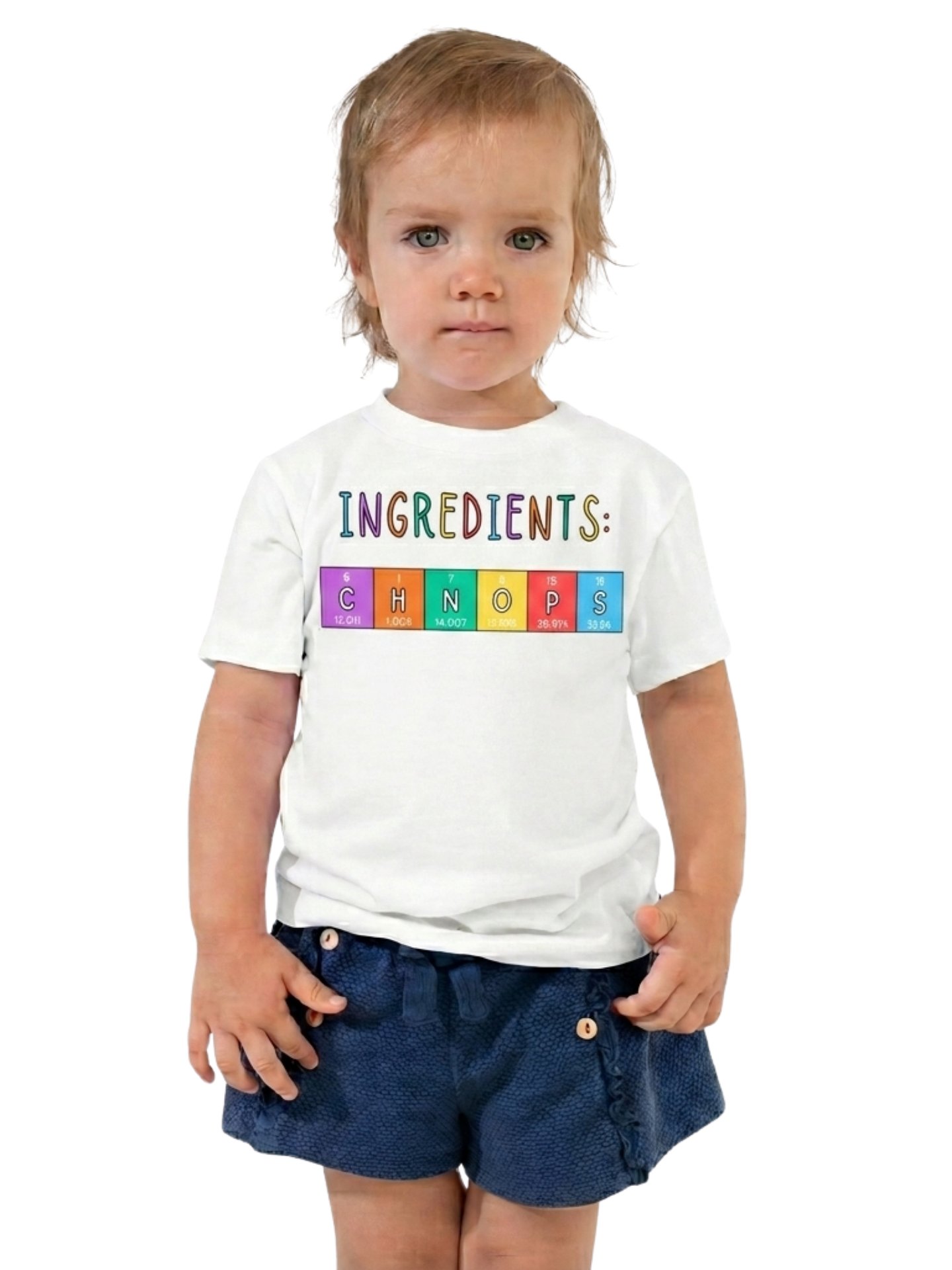 CHNOPS Elements of Life - Science Toddler T-Shirt in White product image (1)
