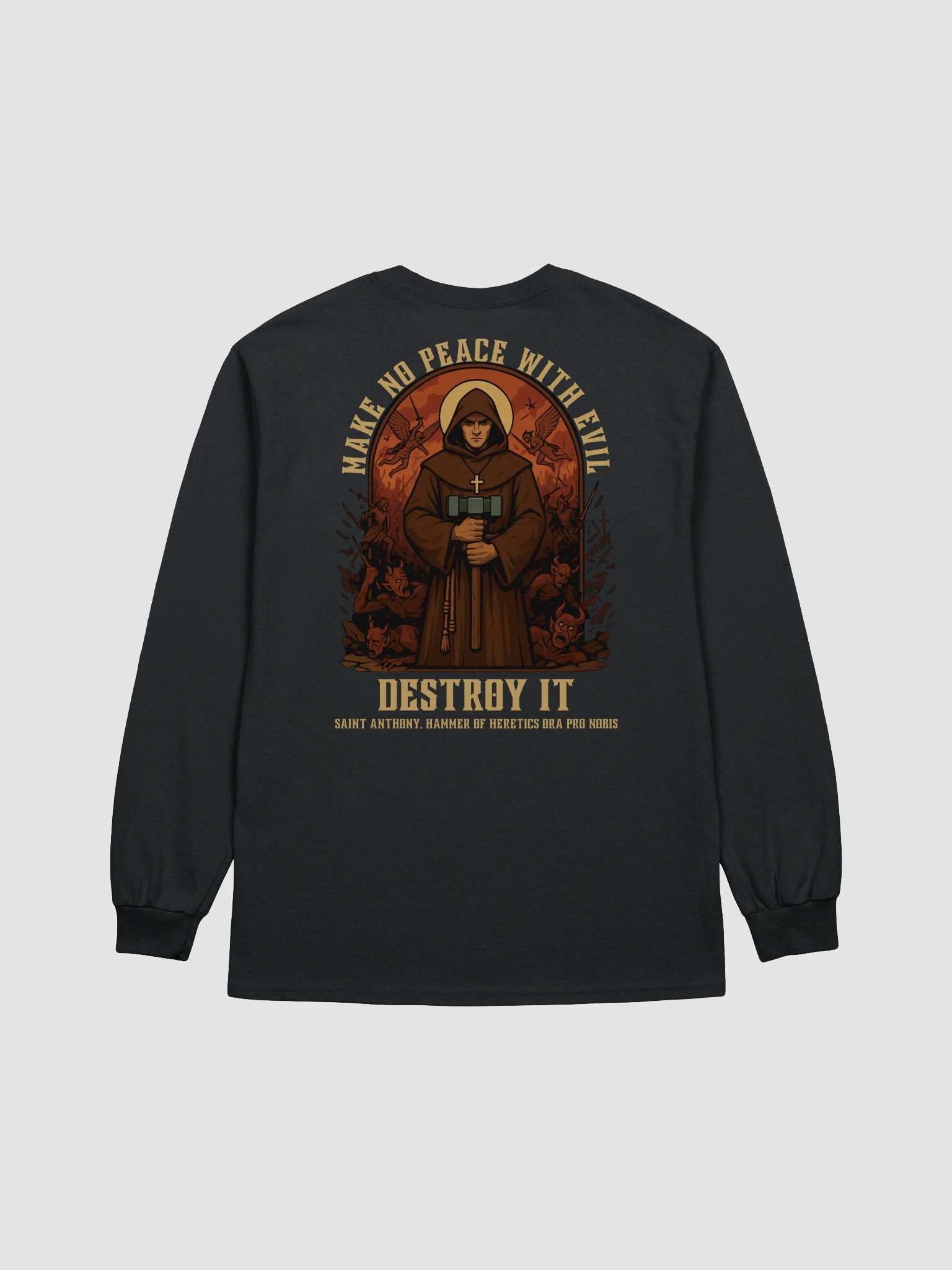 Saint Anthony Hammer of Heretics Long Sleeve T-Shirt product image (3)