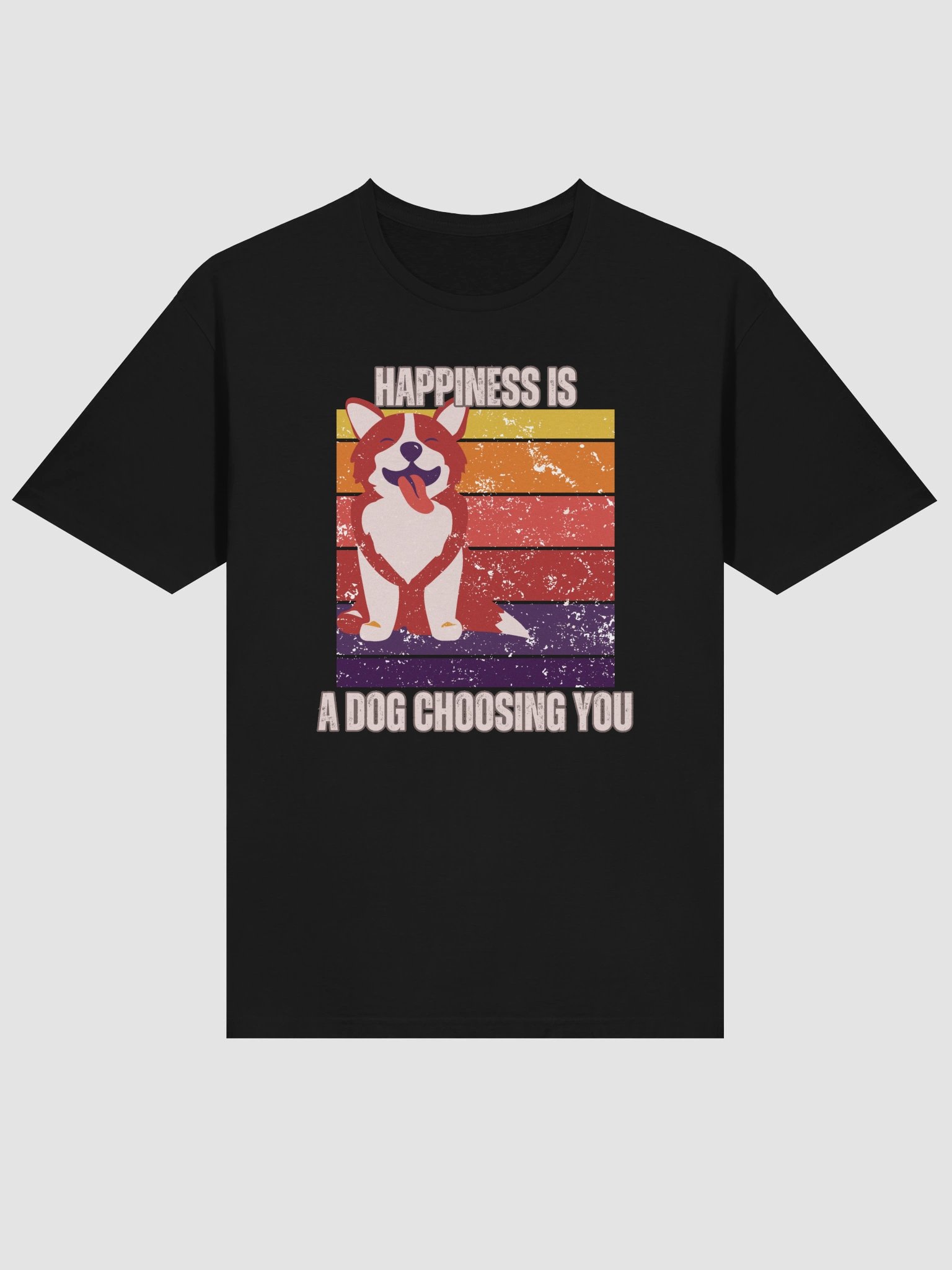 Happiness Is a Dog Choosing You – Retro Dog Lover T-Shirt product image (3)