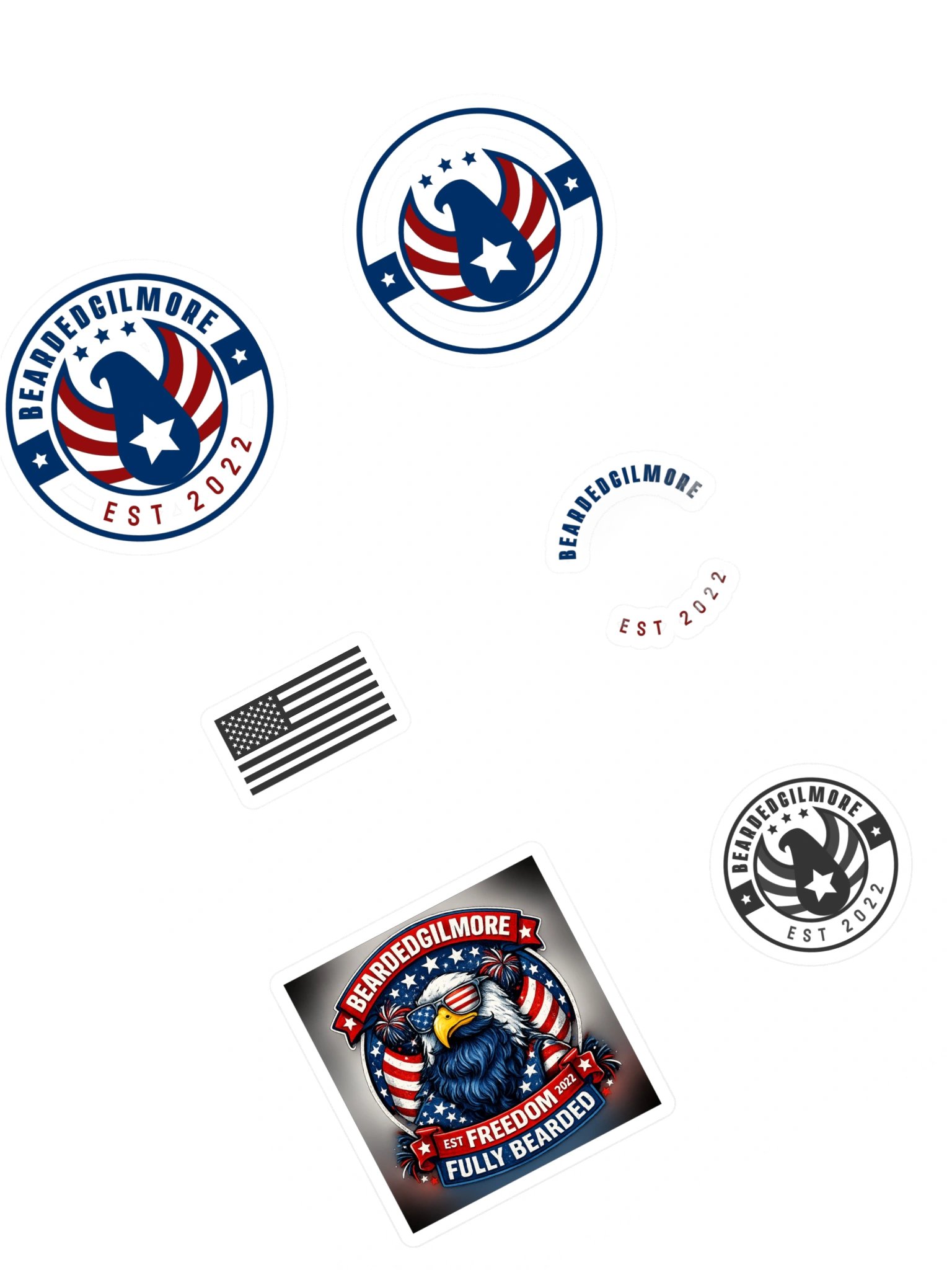 BeardedGilmore Freedom Sticker Sheet product image (1)