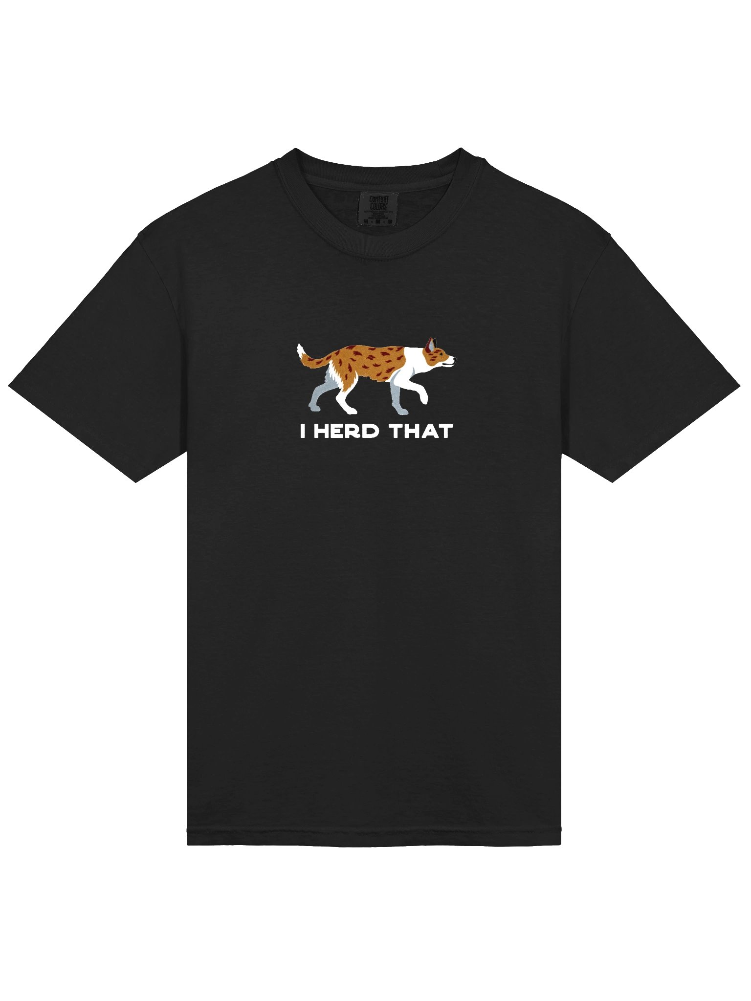 I Herd That T-Shirt(Embroidered) of a Smooth-Coated Border Collie(Red Merle) product image (6)