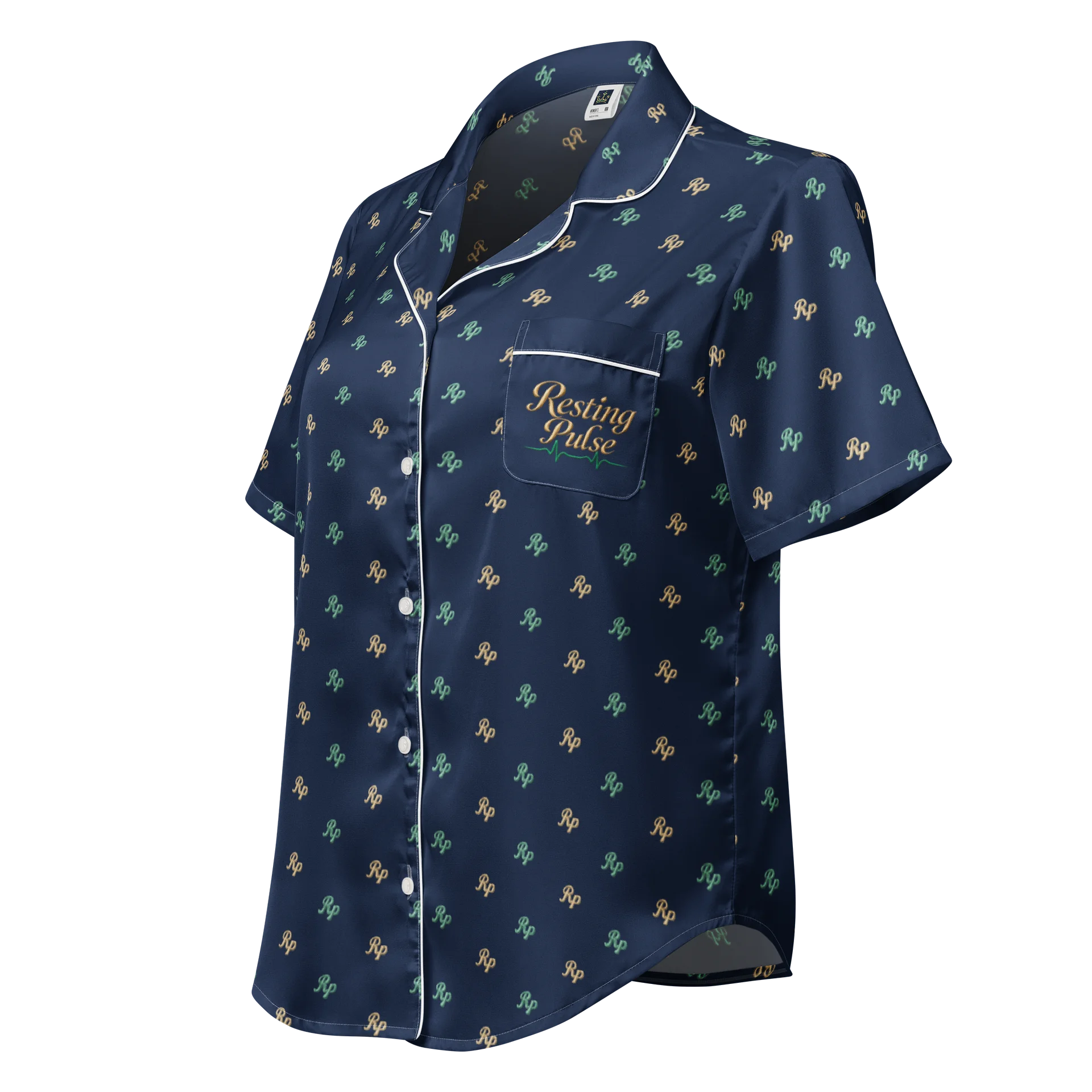Resting Pulse — The Royal Reset Short-Sleeve Pyjama Top product image (1)