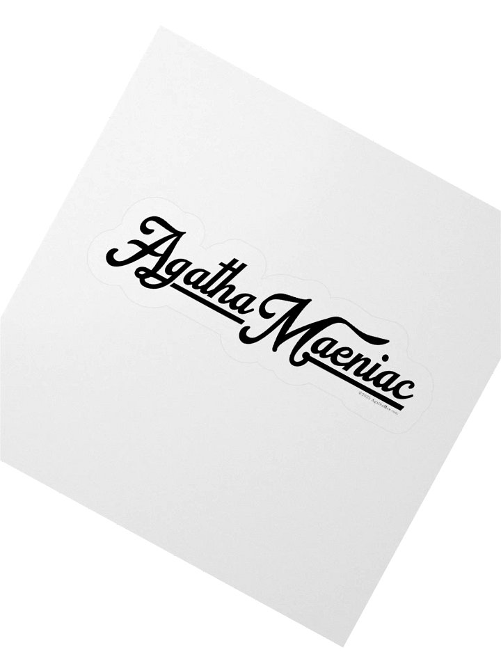 "Agatha Maeniac" Cut Out Sticker 4 Sizes Available product image (2)