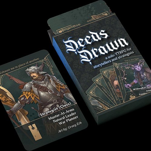 My next project launches in less than two weeks! Deeds Drawn is a GM-less, narrative, pocket-TTRPG you can play solo or with ...
