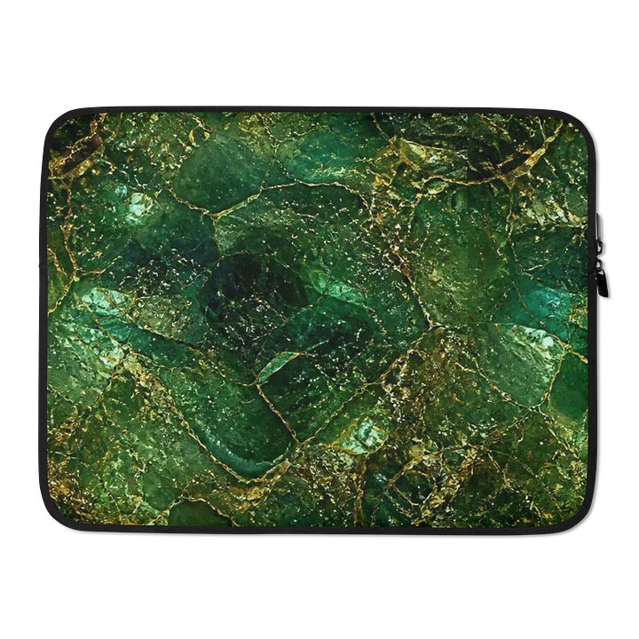 "A522" Emerald Gold Vein Laptop Sleeve product image (2)
