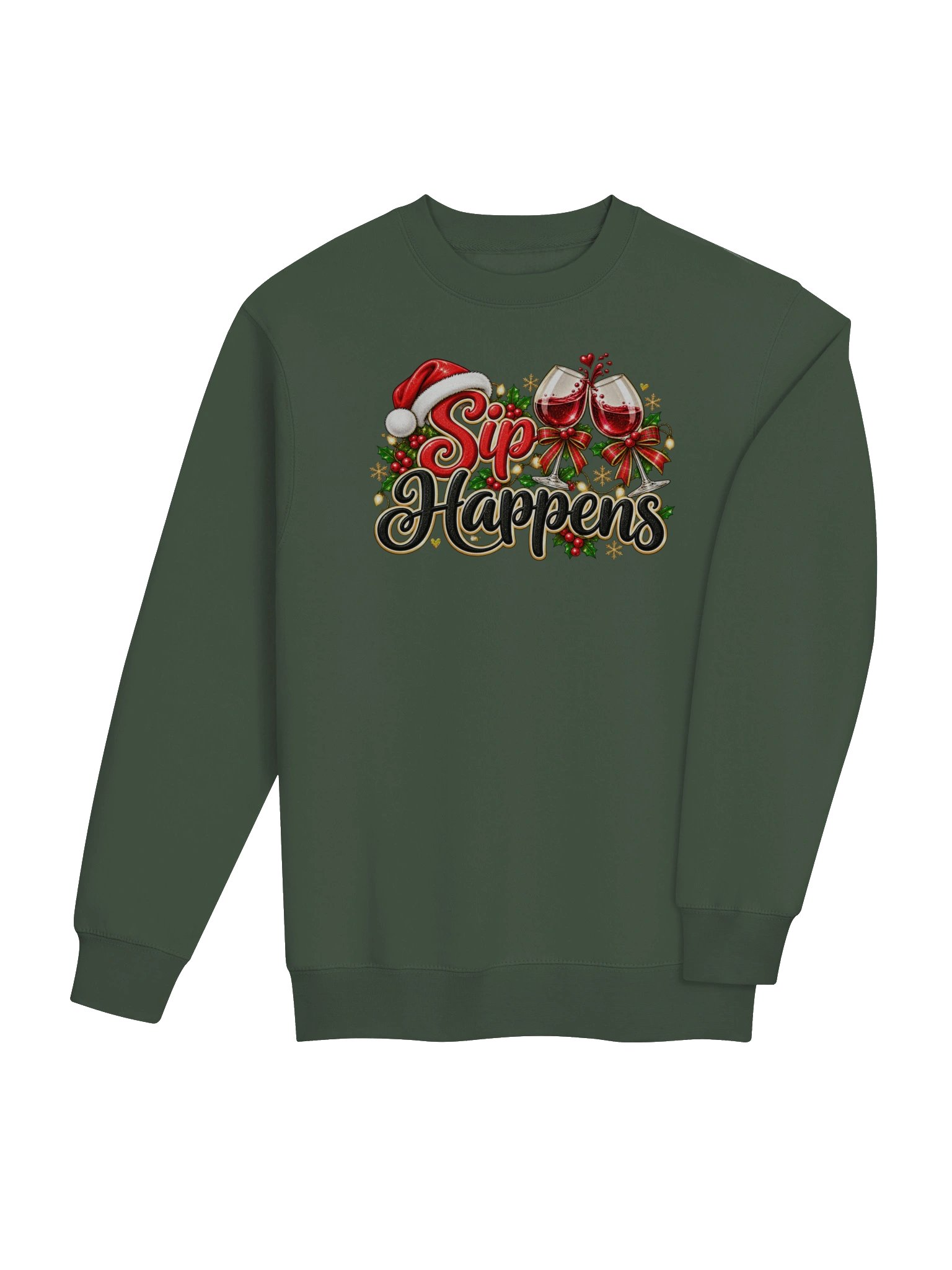 Sip Happens – Festive Holiday Crewneck Sweatshirt product image (4)