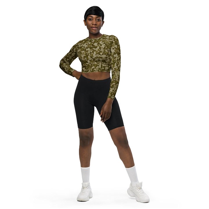 Pixelated Forest All-Over Print Crop Top product image (1)