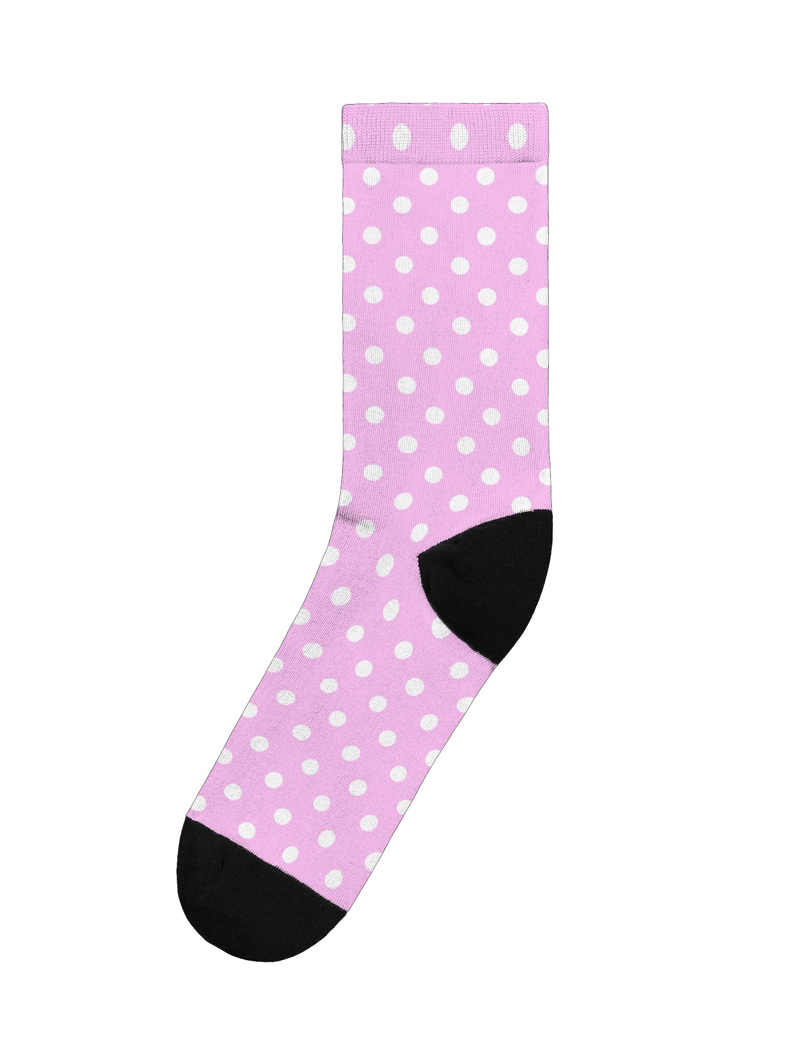 Pink and White Polka Dot Eco Friendly Crew Socks product image (1)