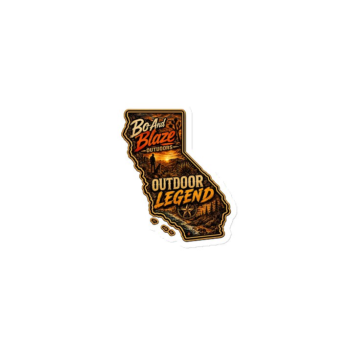 🧲 Bo & Blaze Outdoors Outdoor Legend Magnet ➡️ 4” × 4” product image (1)
