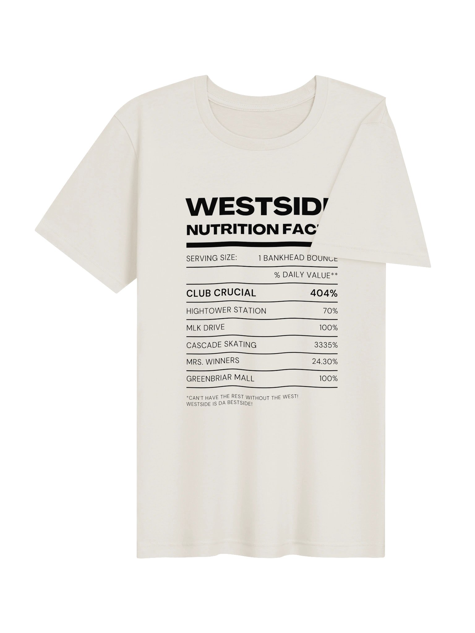 Nutrition Facts Westside T-Shirt product image (24)