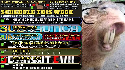 Delayed schedule upload! (was working on a lot of things at once)Starting Resident Evil this week! Check New Upload tags! The...