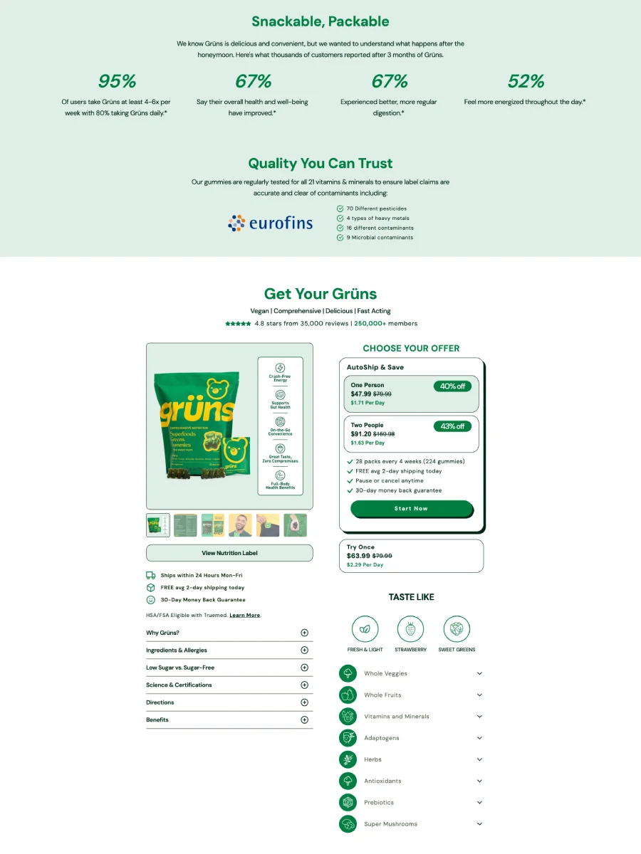 Gruns - Replo Landing Page Template product image (2)