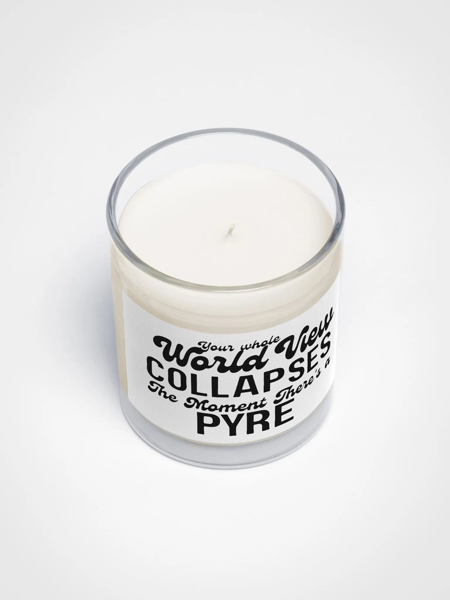 Whole World View Set On Fire | Soy Wax Candle In A Clear Glass Jar by Allcolor product image (3)