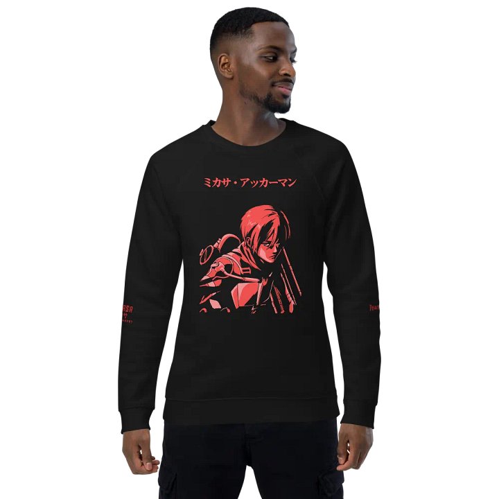 Mikasa Red Japanese Text Raglan Sweatshirt product image (1)