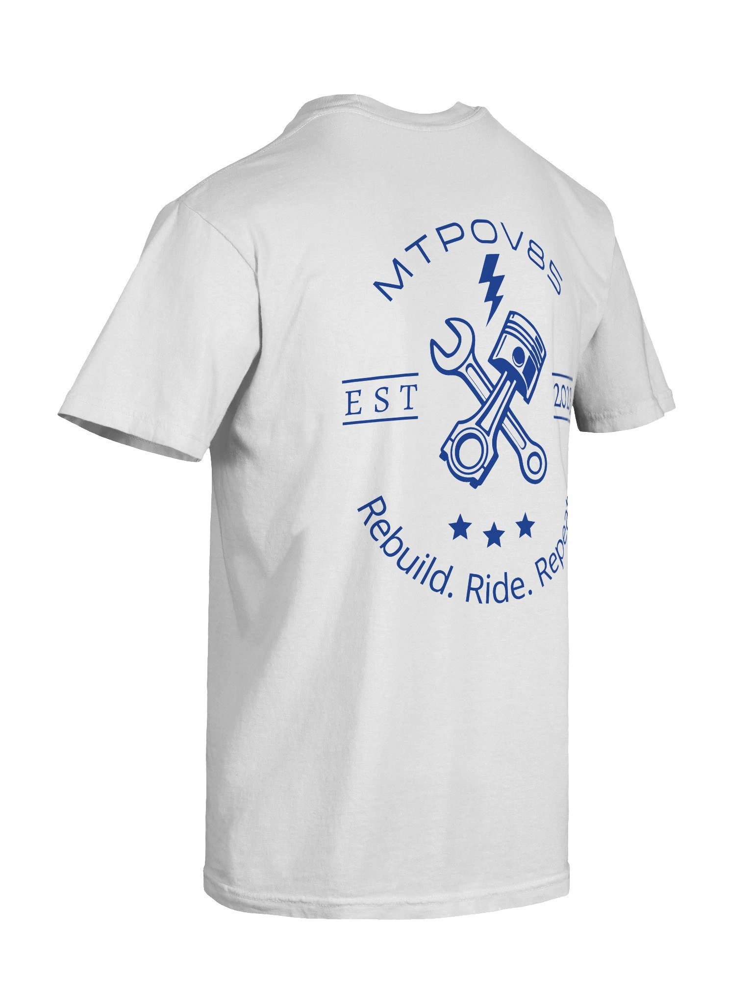Rebuild. Ride. Repeat. Style 1, White T-Shirt product image (10)