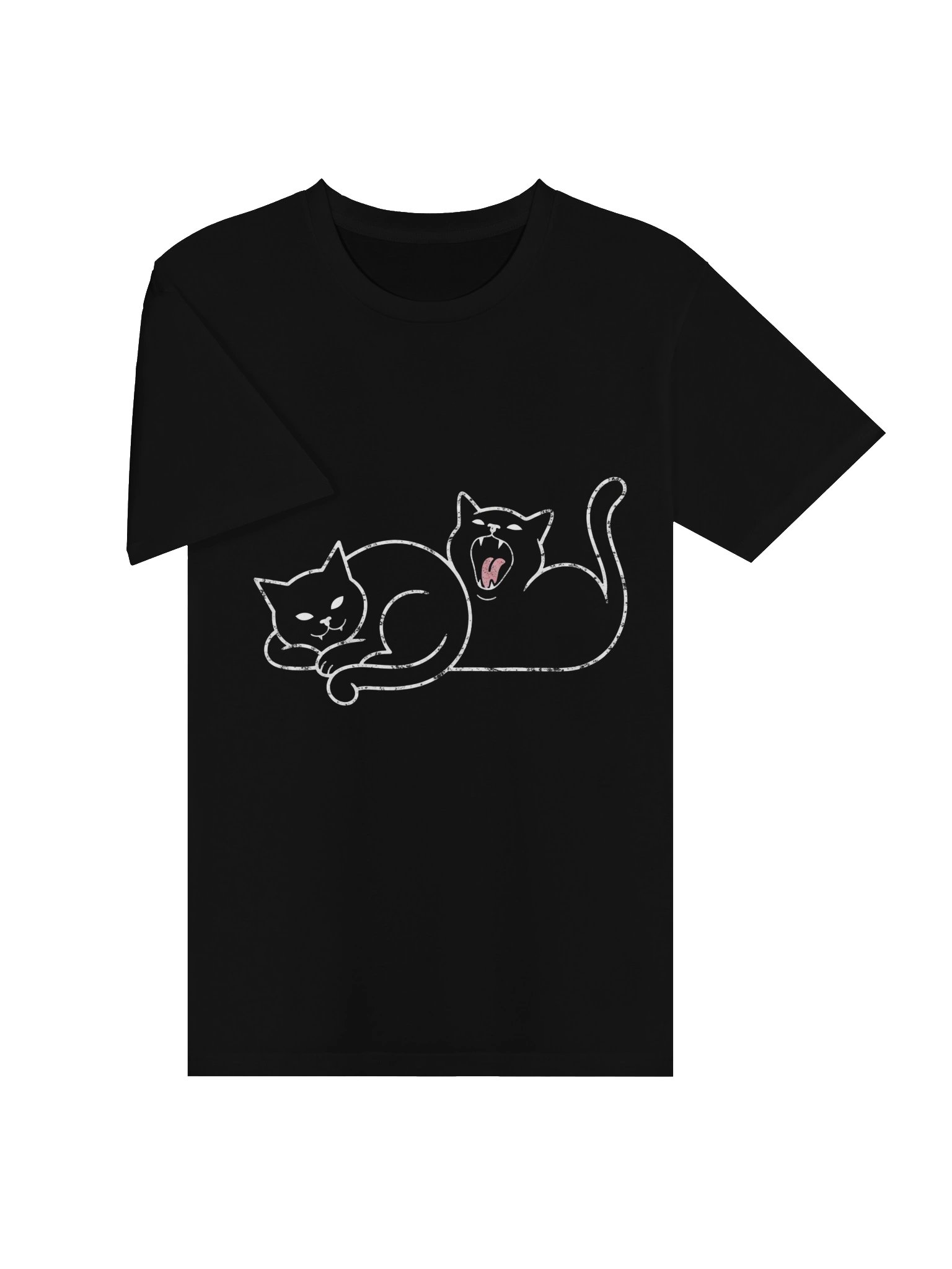 Sleepy Cat Duo Line Art Tee product image (3)