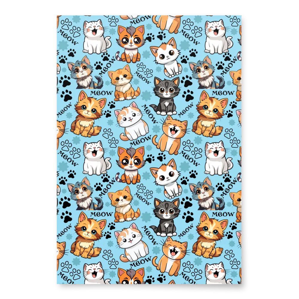 Meow Magic Wrapping Paper - Blue product image (4)