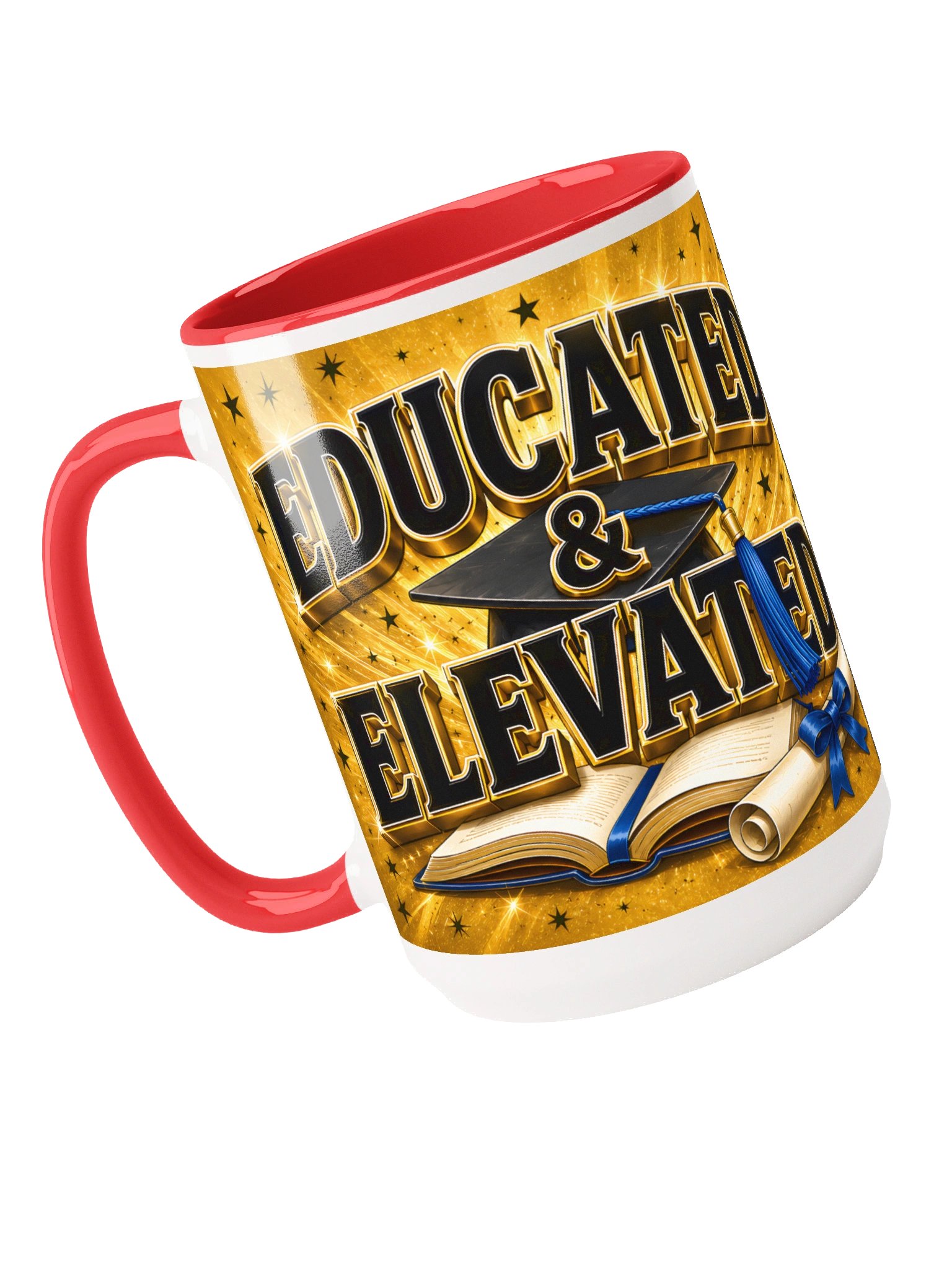 "Educated & Elevated" Graduation Mug — Gold Wrap product image (14)