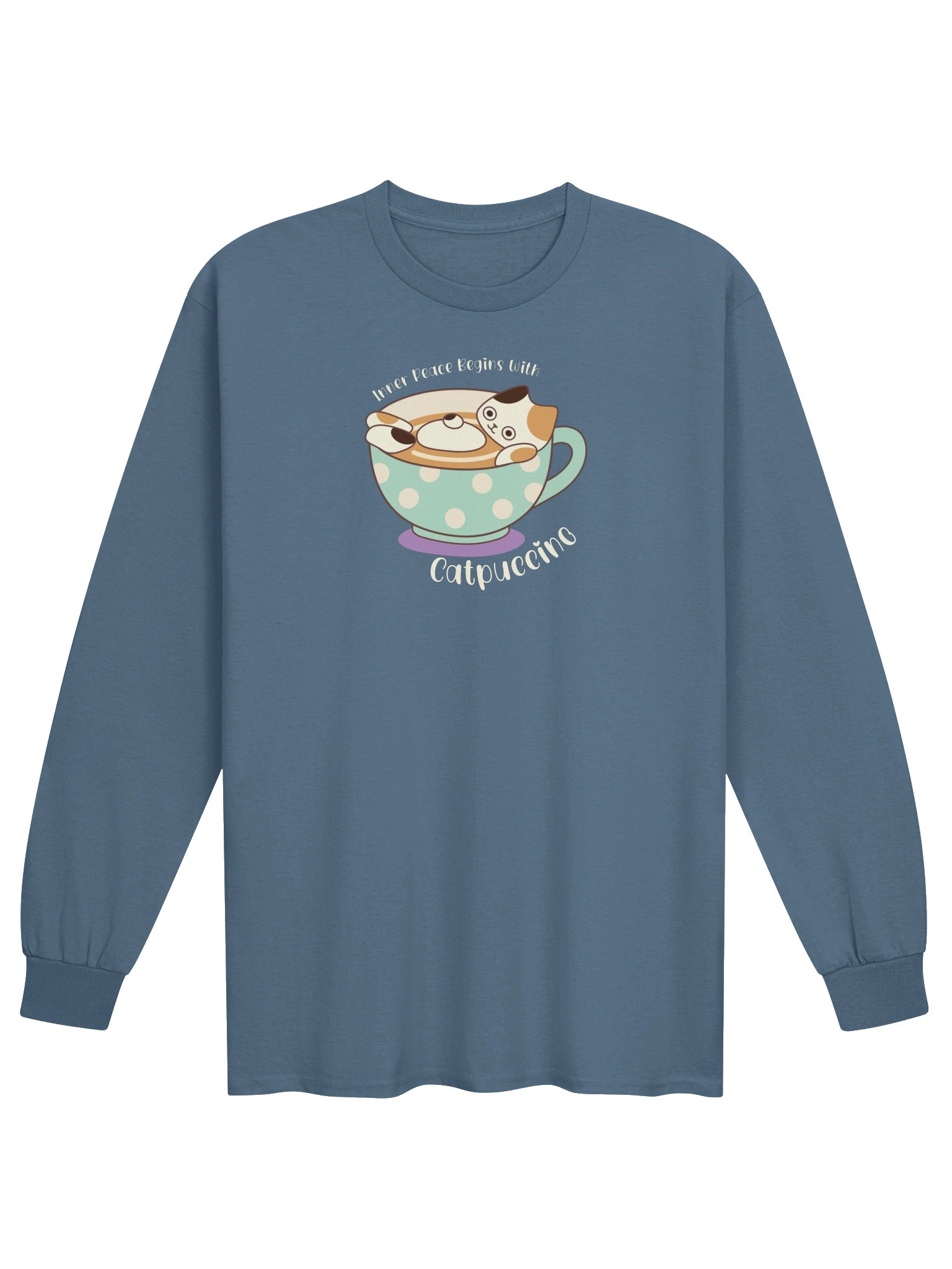 Catpuccino Cat - Unisex Adult Long Sleeve T-shirt product image (1)