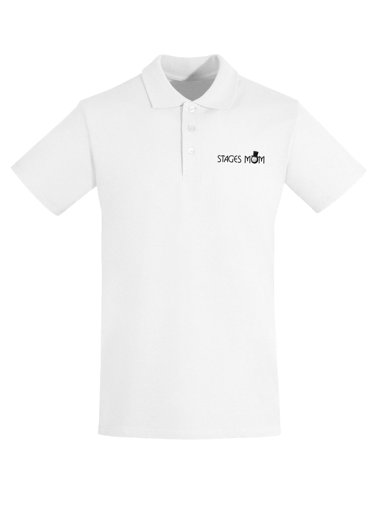 Unisex Light Polo Shirt - Black Embroidered "Stages Mom" product image (19)