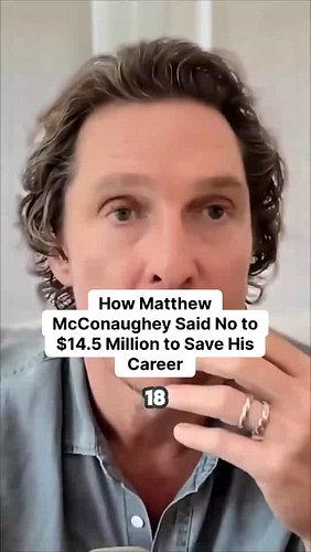 Walking away from a $14.5 million payday might sound like career suicide, but for Matthew McConaughey, it was the ultimate po...