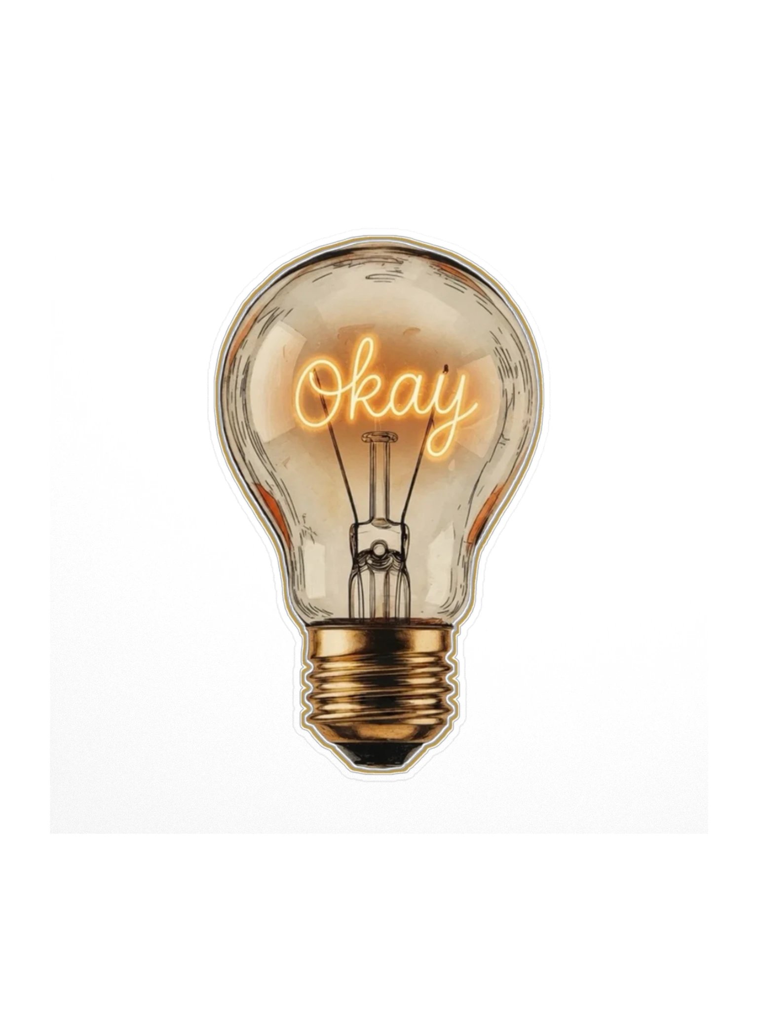 Okay Ideas Bulb Sticker (The Brass Veil) product image (1)