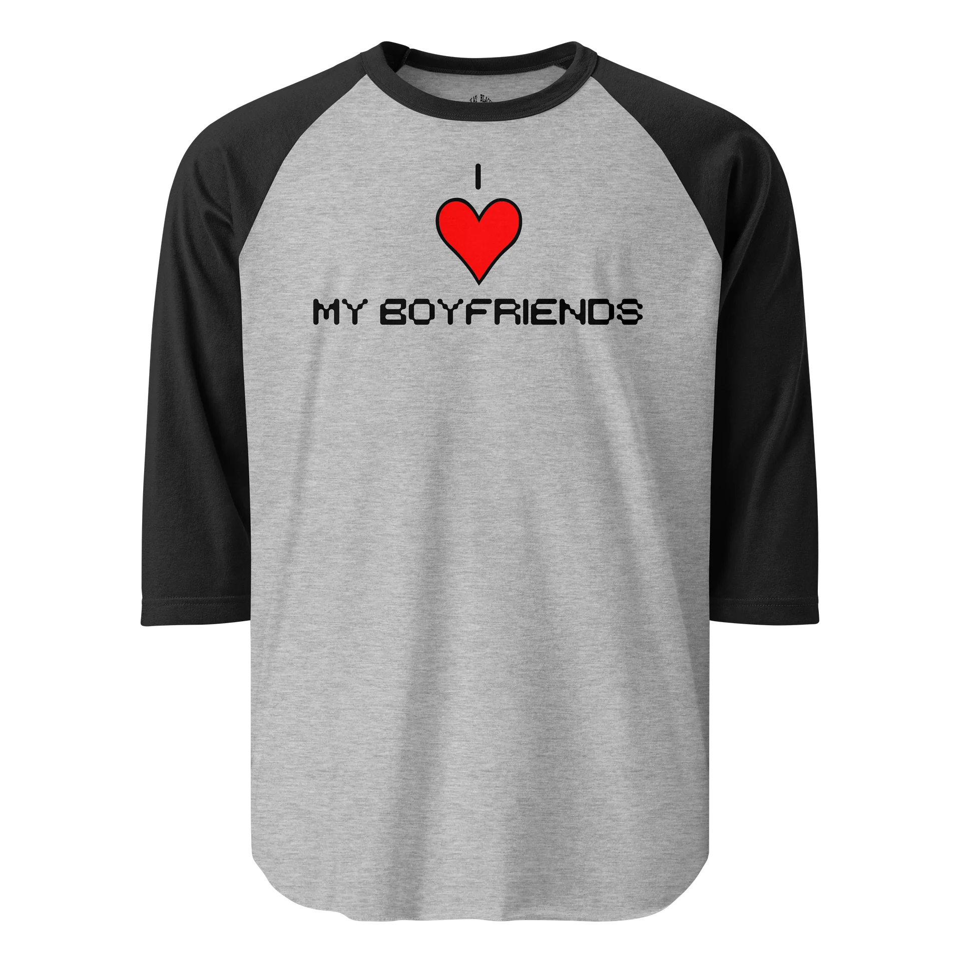 I Love My Boyfriends Long Sleeve Raglan Shirt (Light) product image (10)