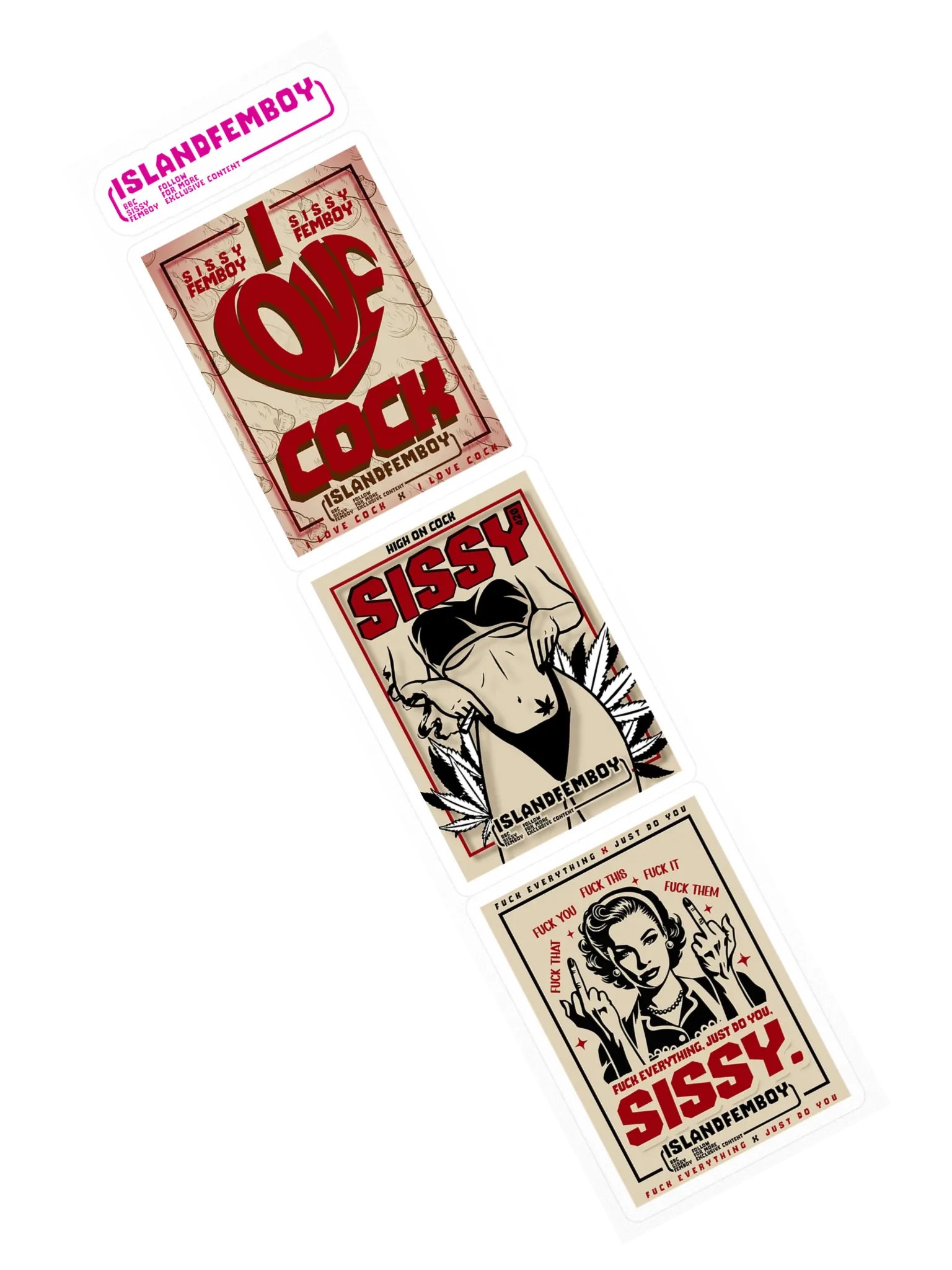 ISLANDFEMBOY : Sissy Sticker Pack : Femboy : Twink product image (3)