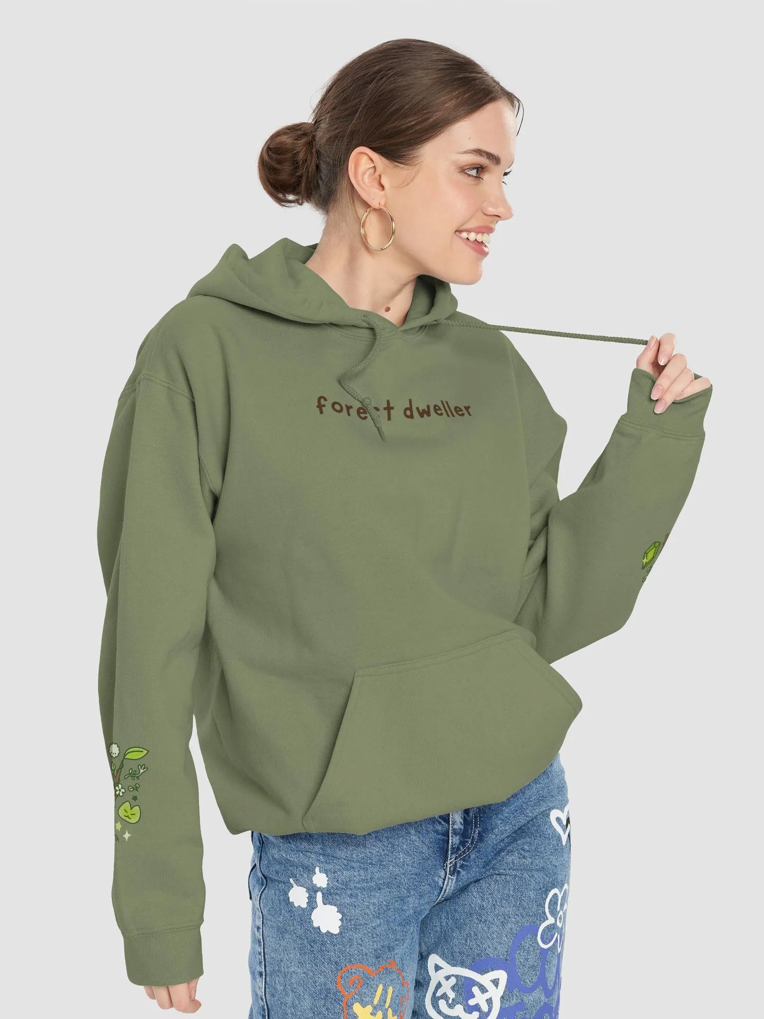 forest dweller hoodie (dark text) product image (7)
