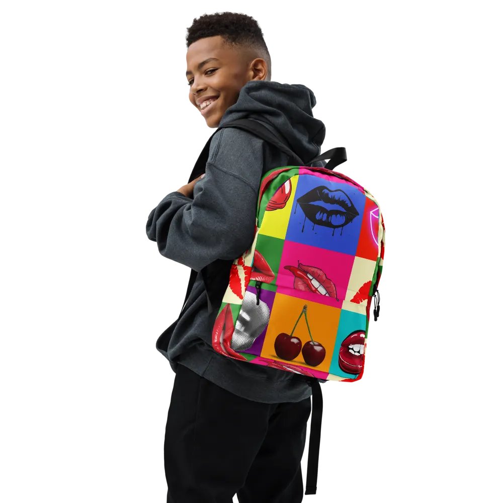 Luscious Lips and Cherries All-Over Print Backpack product image (7)