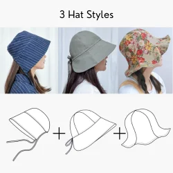 [PDF] 3 Hat Styles making DIY full size download print PDF file product image (1)
