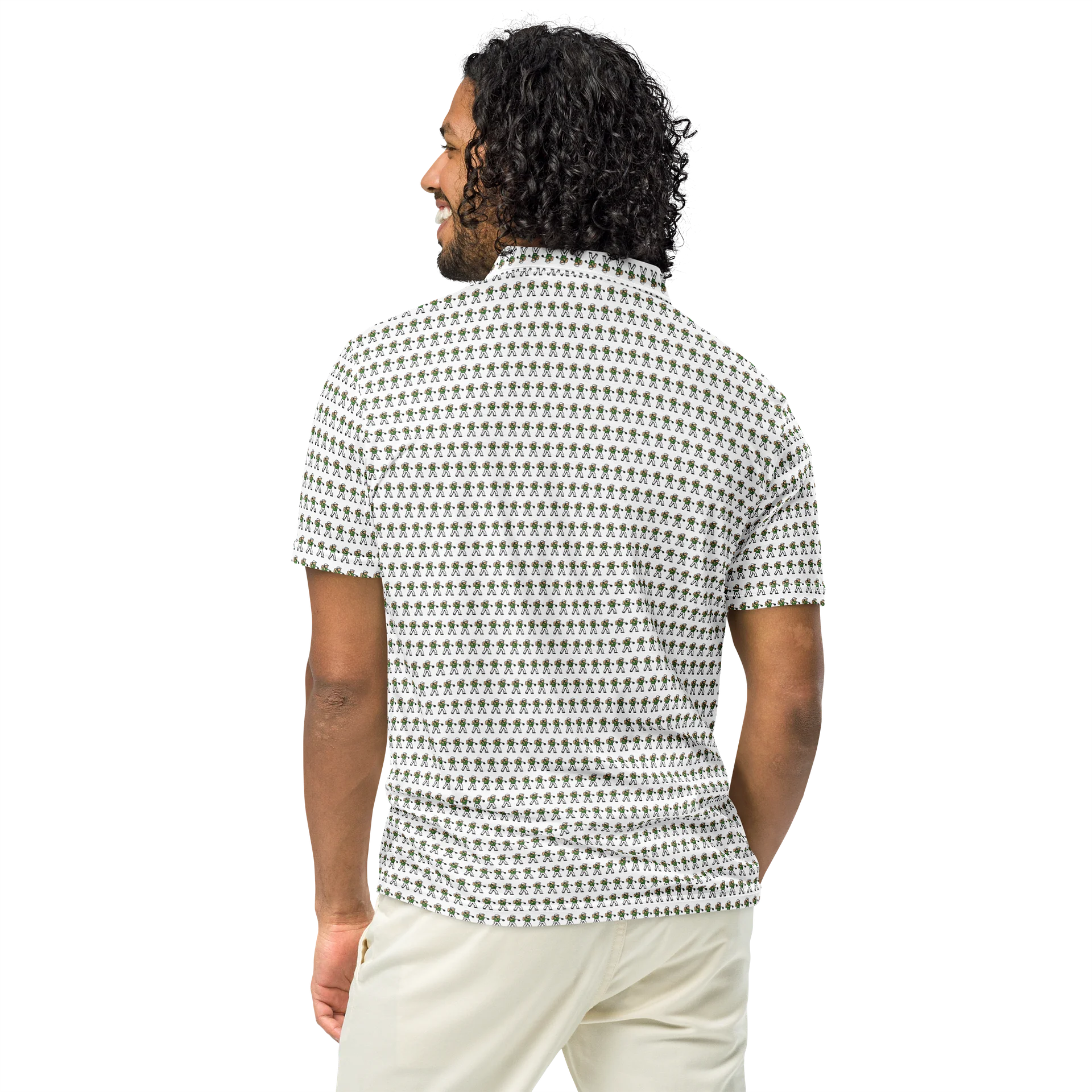 8-Bit Golfer - Men's Slim Fit Polo Shirt product image (5)