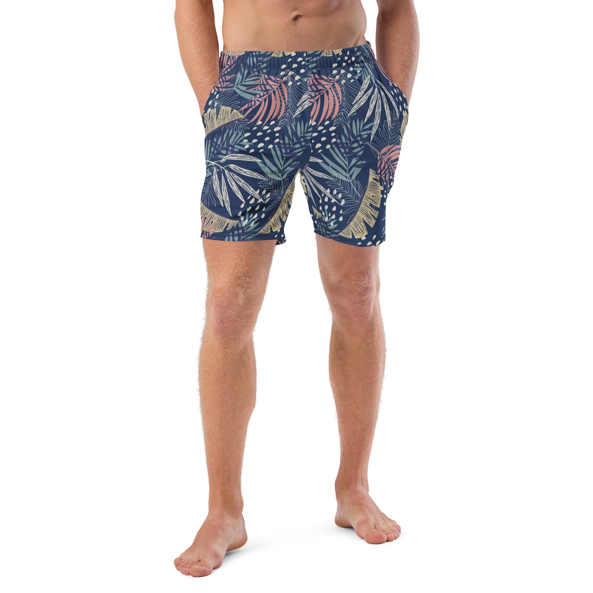 Tropical Leaves Paradise Swim Trunks for Summer Comfort product image (4)