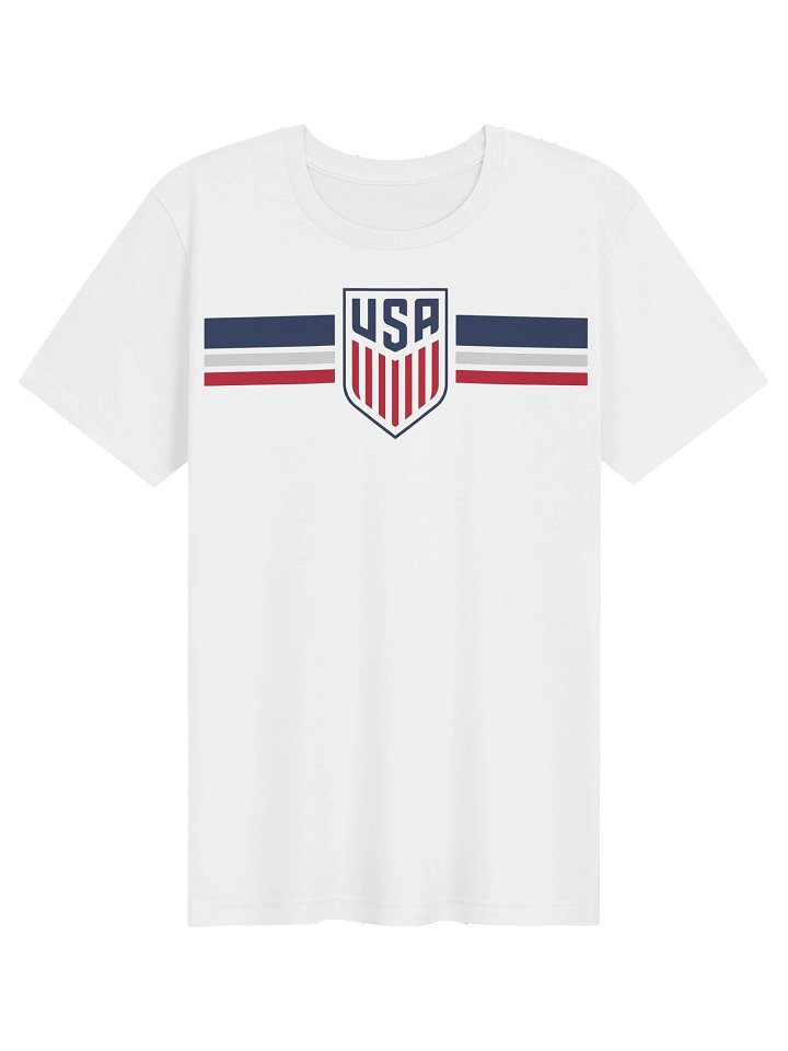 USA Soccer Crest Stripe Women's Fan Tee 2026 World Cup Football Tournament product image (2)