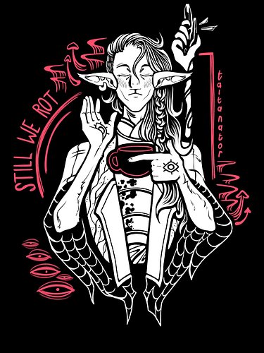 I wanted to share the actual close up digital designs of my new merch! Which one is your fave ? Mine is cadaddy (as i like to...