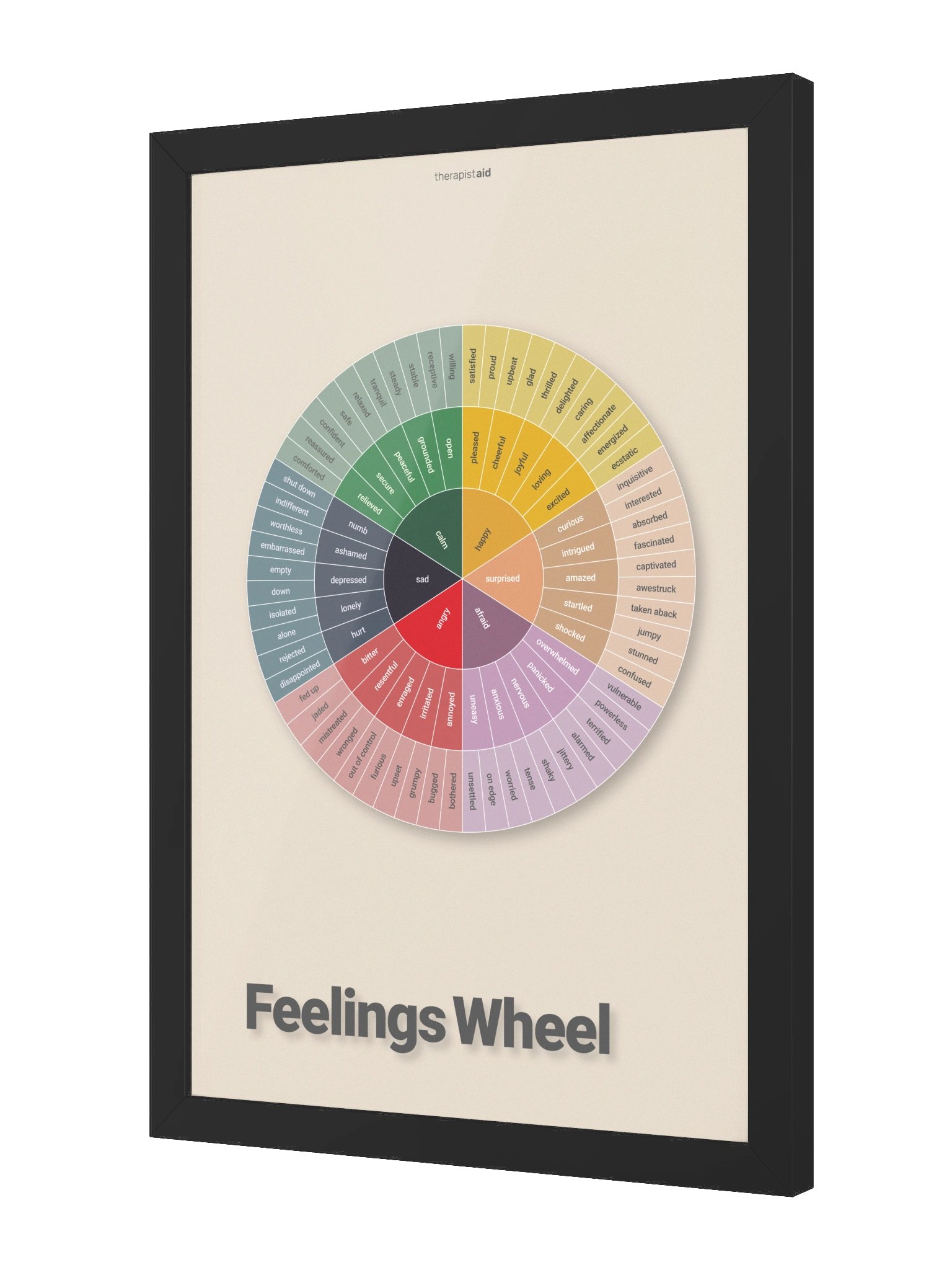 Feelings Wheel framed artwork (earth tones) product image (2)